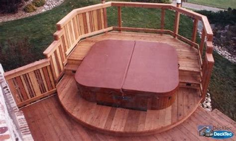 Unique Spa Decks Decktec Outdoor Designs Hot Tub Deck Hot Tub Surround Outdoor Wood