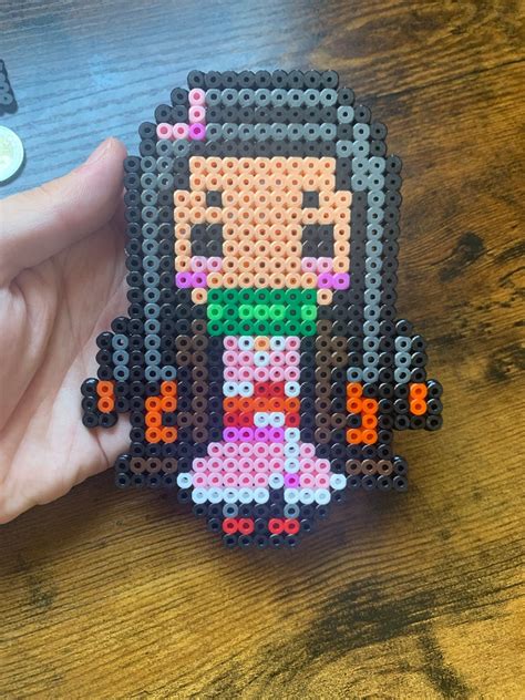 Nezuko D Perler Pattern Nezuko Dperler Perler Crafts Hama Beads