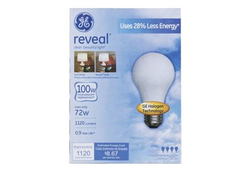 Ge Reveal 100 Watt A19 2 Year Halogen Lightbulb Review Consumer Reports