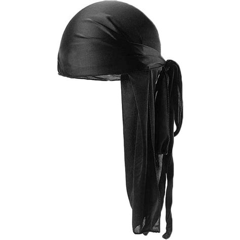 Unisex Deluxe Silky Durag Extra Long Tail Headwraps Pirate Cap 360