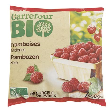 carrefour bio Framboises entières en promo