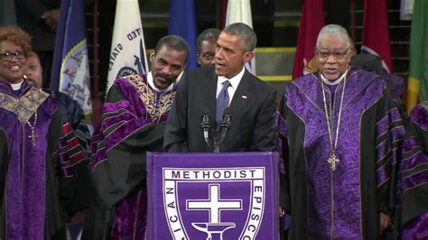 President Obama Leads Congregation In Amazing Grace