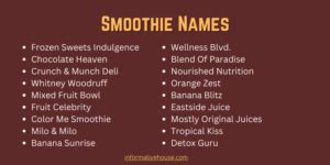 678 Funny And Healthy Smoothie Names Ideas List Informative House