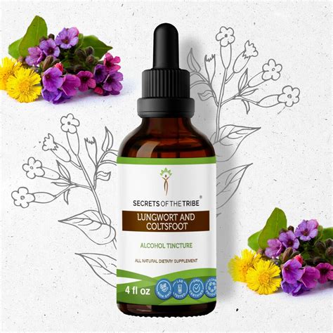 Lungwort And Coltsfoot Tincture Alcohol Extract Organic Lungwort Leaf