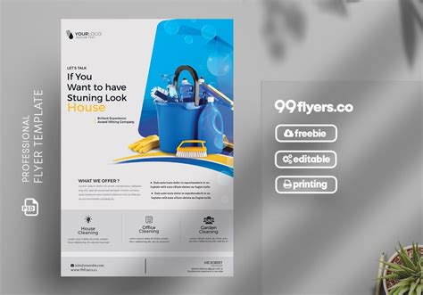 Free Cleaning Service Flyer Template in PSD - PSDFlyer