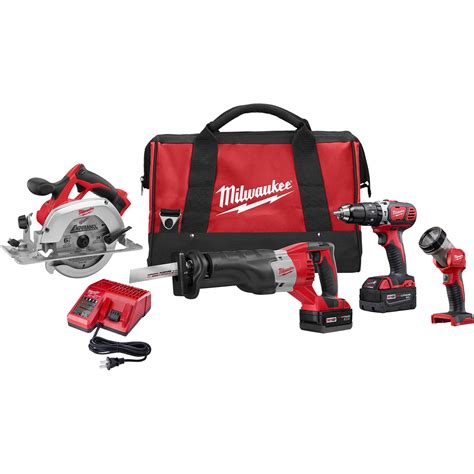 Milwaukee M Li Ion Cordless Power Tool Set Tool Set With