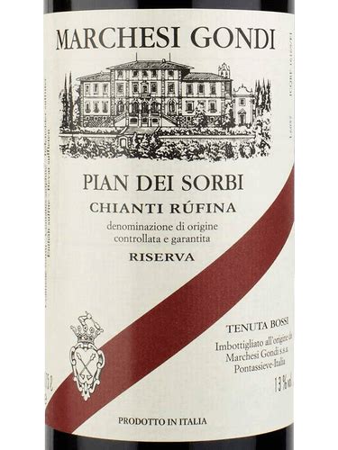 Marchesi Gondi Tenuta Bossi Pian Dei Sorbi Chianti R Fina Riserva