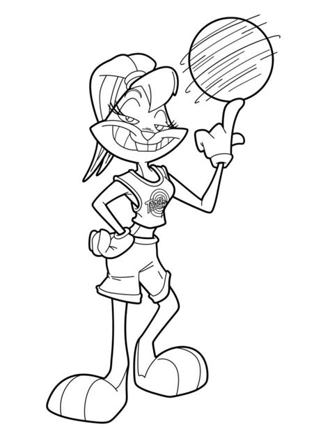 Coloriage Lola Bunny Basketball Space Jam 2021 Dessin Gratuit à Imprimer