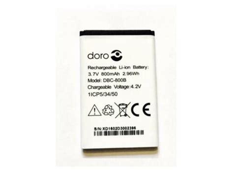 DORO DBC 800D BATTERY FOR PHONE EASY 500 506 508 509 510 515 800mAh EBay