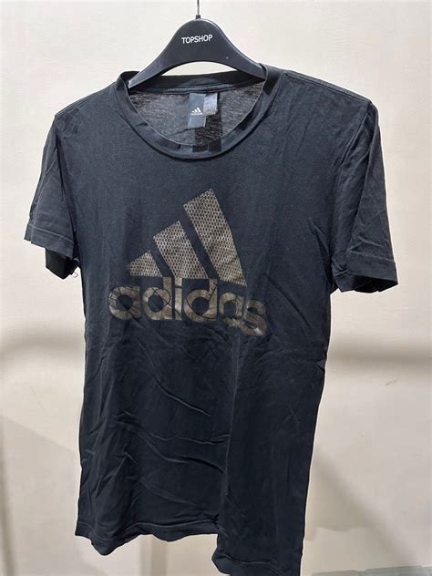 Adidas Black Logo Shirt, Women's Fashion, Tops, Shirts on Carousell