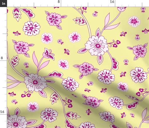 Francesca Floral Big Scale Fabric Spoonflower