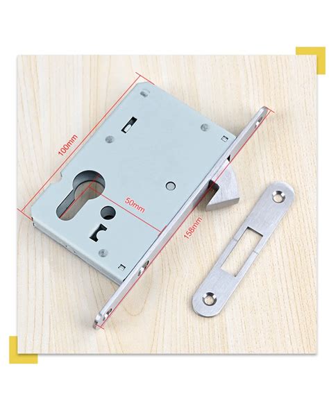 Euro Type Hook Stainless Steel Mortice Lock Body For Sliding Door 50sd