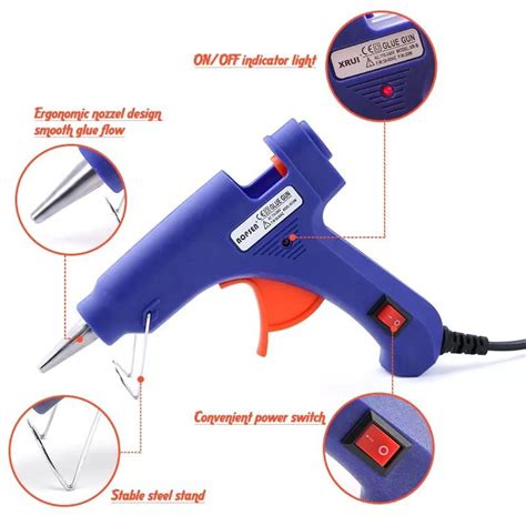 Jual PISTOL LEM TEMBAK HOT MELT GLUE GUN MINI ON OFF 20WATT Shopee Indonesia