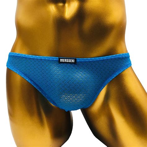 Compra Sexy Ice Silk Men Bikini Underwear Gay Sissy Bragas Pantalones De Nylon See Through Lace