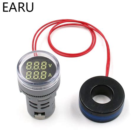 Rund Mini Digital Voltmeter Amperemeter 22mm Ac 20 Grandado