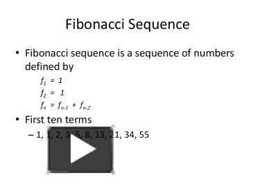 Ppt Fibonacci Sequence Powerpoint Presentation Free To View Id