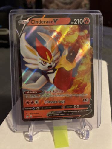 Pokemon Cinderace V Swsh Holo Galar Tin Promo Card Values Mavin