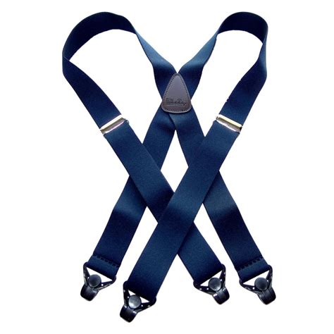 Classic Series Basic Blue Patented Gripper Clasp Holdup Suspenders