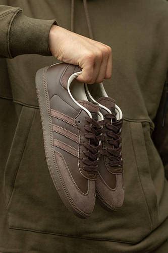 Купить Женские кроссовки Adidas Samba Dark Brown (коричневые) легкие ...