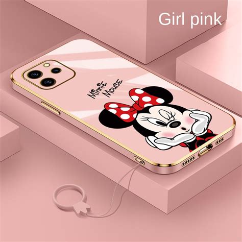 For Huawei Nova Y61 Y70 Y90 Nova 10 Se Luxury Minnie Mouse Rubber Phone Cover Glossy Plating