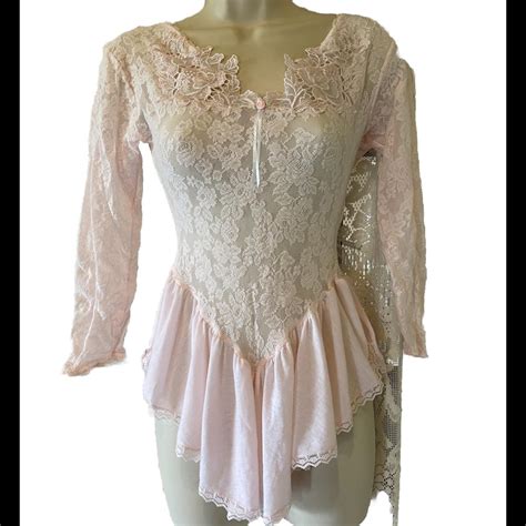 Vintage Pink Lace Ballerina Babydoll Lingerie Super Depop