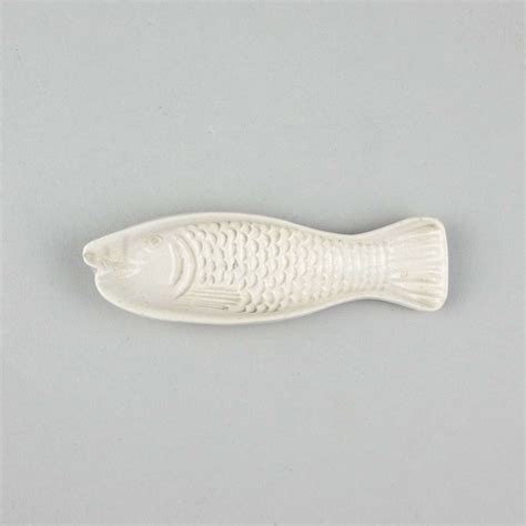 White Salt Glaze Mould Of A Fish In Ceramic Moulds