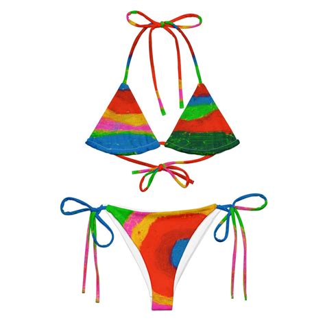 Recycled String Bikini For Teens And Adults Bikini Design Is Etsy