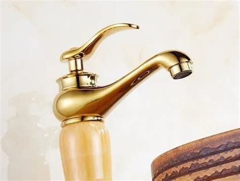 Marble Onyx Fancy Basin Brass Faucet Tap Mixer Hot And Cold Spout 12 Inch Height Marble Colour