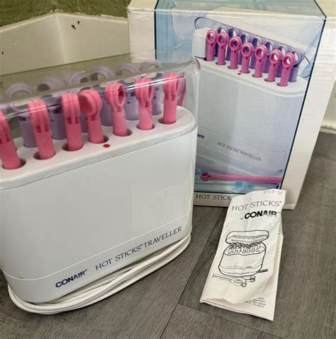 Vintage 1988s Conair Hot Sticks Traveller 14 Rollers Hot Rollers Very Good Working