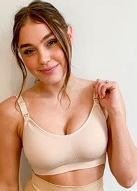 Queen Bee Leona Seamless Maternity Nursing Bra In Nude