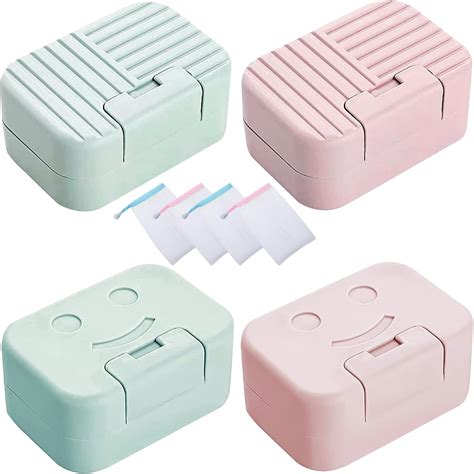 Queta 2Pcs Boîte à Savon Porte Savon Plastique pour Salle de Bain