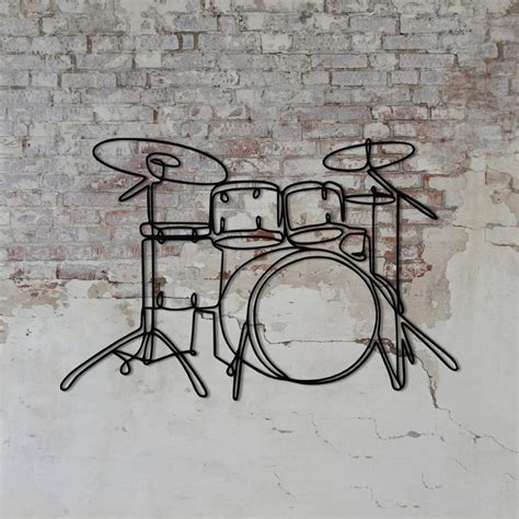 Metal Drum Wall Art, Music Studio Wall Art Idea, Gift for Drummer ...