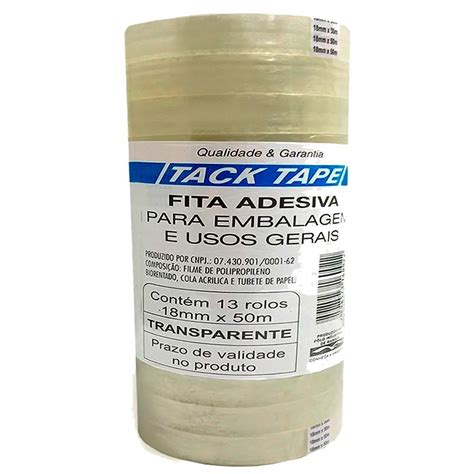 Fita Adesiva Tack Tape Adelbras Mmx M Transparente C Jc Atacado