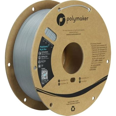 Polymaker PolySonic PLA Pro Grey 3DJake Deutschland