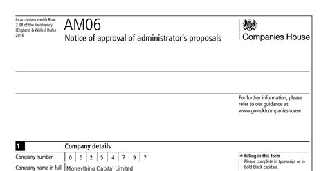 Notice Of Approval Of Administrators Proposals February Pdf