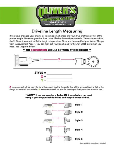 How To Measure Olivers Driveshafts