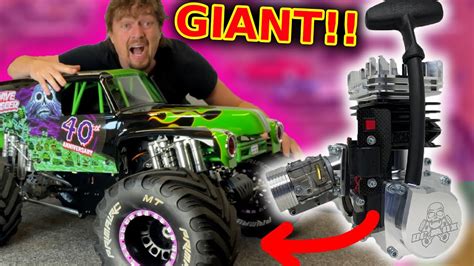 Worlds Biggest RC Car Gets RACE Engine 4x Power YouTube