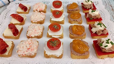 Canapés variados o Aperitivos muy fáciles y rápidos Triunfarás seguro