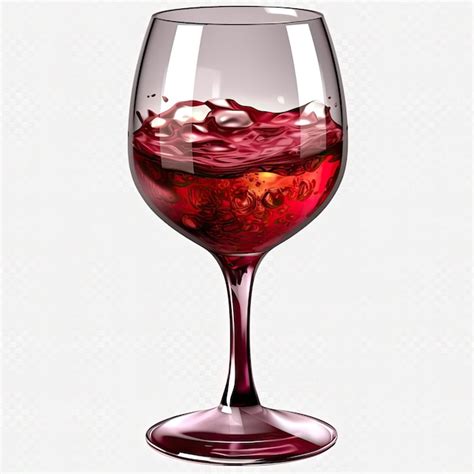 Um Copo De Vinho L Quido Vermelho E Um Fundo Branco Foto Premium