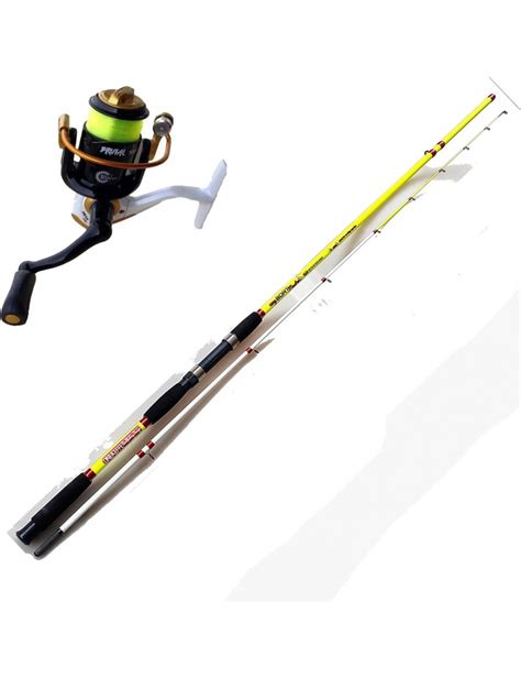 Boat Master Canna Pesca Seppia Bolentino Mare Con Mulinello Kit