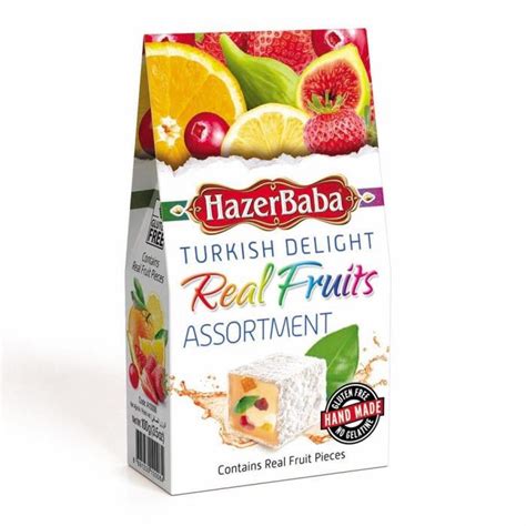 Hazer Baba Real Fruits Assortment Turkish Delight Carton G House