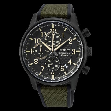 Seiko Gents Ssb P Sport Chronograph M Matte Black Stainless Steel