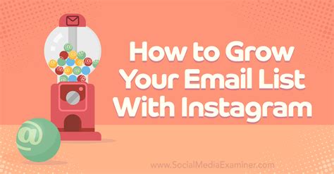 How To Grow Your Email List With Instagram Social Media Examiner