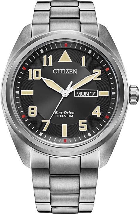 Citizen Mens Eco Drive Weekender Garrison Field Watch In Super Titanium Black Dial