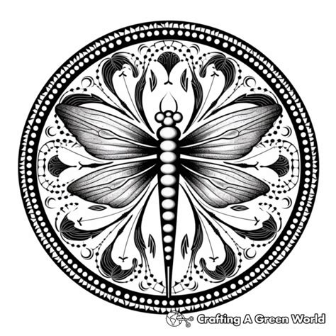 Dragonfly Mandala Coloring Pages Free And Printable