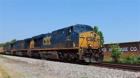 Loaded Csx Coal Train Headed Northbound Monroe Nc With Csxt In