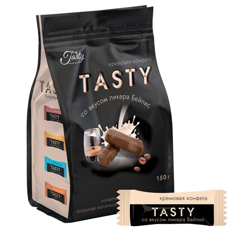 Конфеты кремовые, покрытые молочной шоколадной глазурью «Tasty со ...
