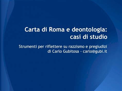 PDF Carta Di Roma E Deontologia Casi Di Studio Sulla Caccia Allo