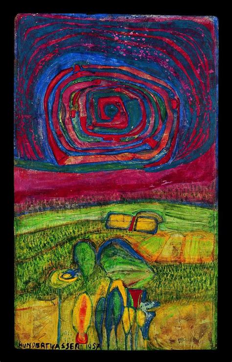 Friedensreich Hundertwasser 19282000 Landscape With Violet Sun