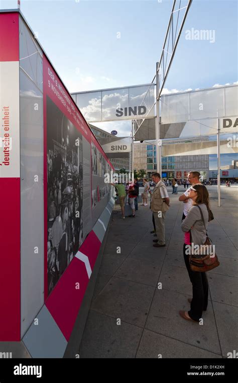 Exhibition German Reunification On Alexanderplatz Hi Res Stock